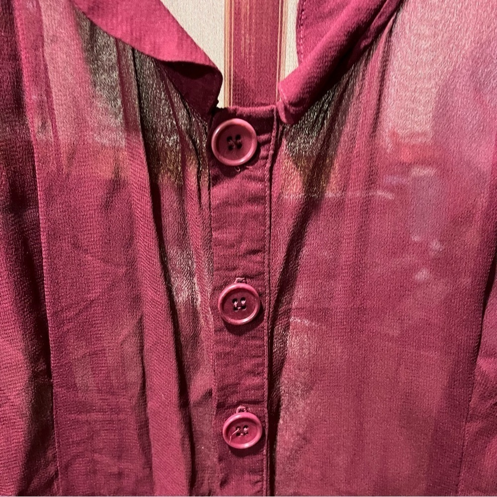 Reformation Deep Red Sheer Romper - Picture 5 of 14
